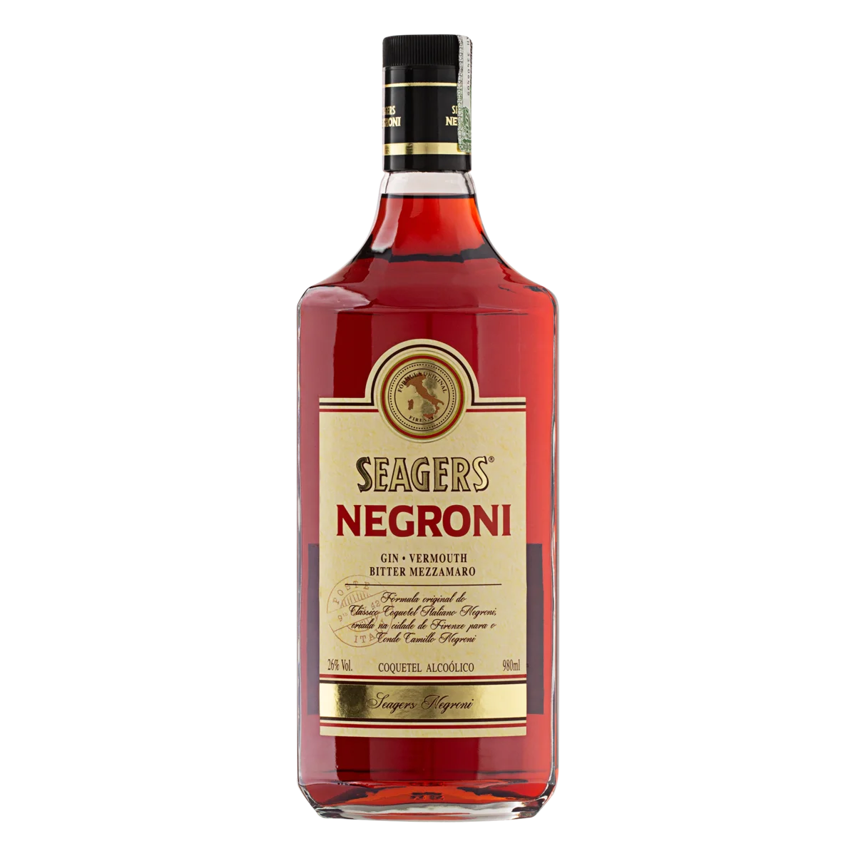 Coquetel Alcoólico Negroni Seagers Garrafa 980ml