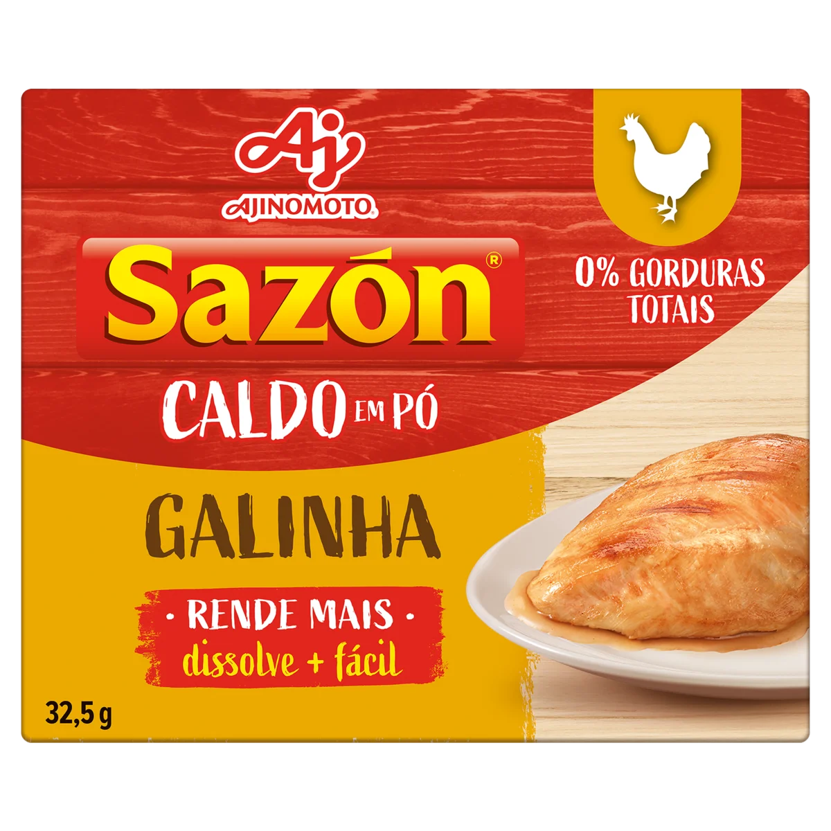 Caldo Pó Galinha Sazón Caixa 32,5g 5 Unidades