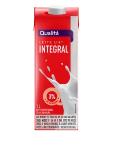 Leite UHT Integral Qualitá Caixa com Tampa 1l