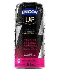 Energético Engov Up Morango e Kiwi Zero Açúcar 269ml(GELADO)