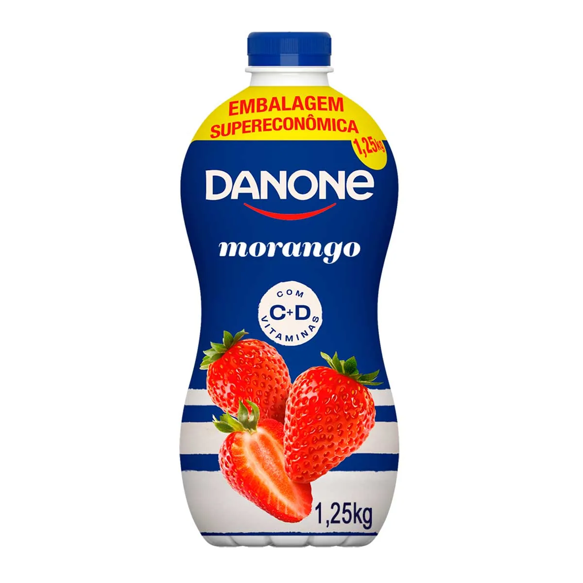 Iogurte Líquido Parcialmente Desnatado Danone Morango 1,25KG