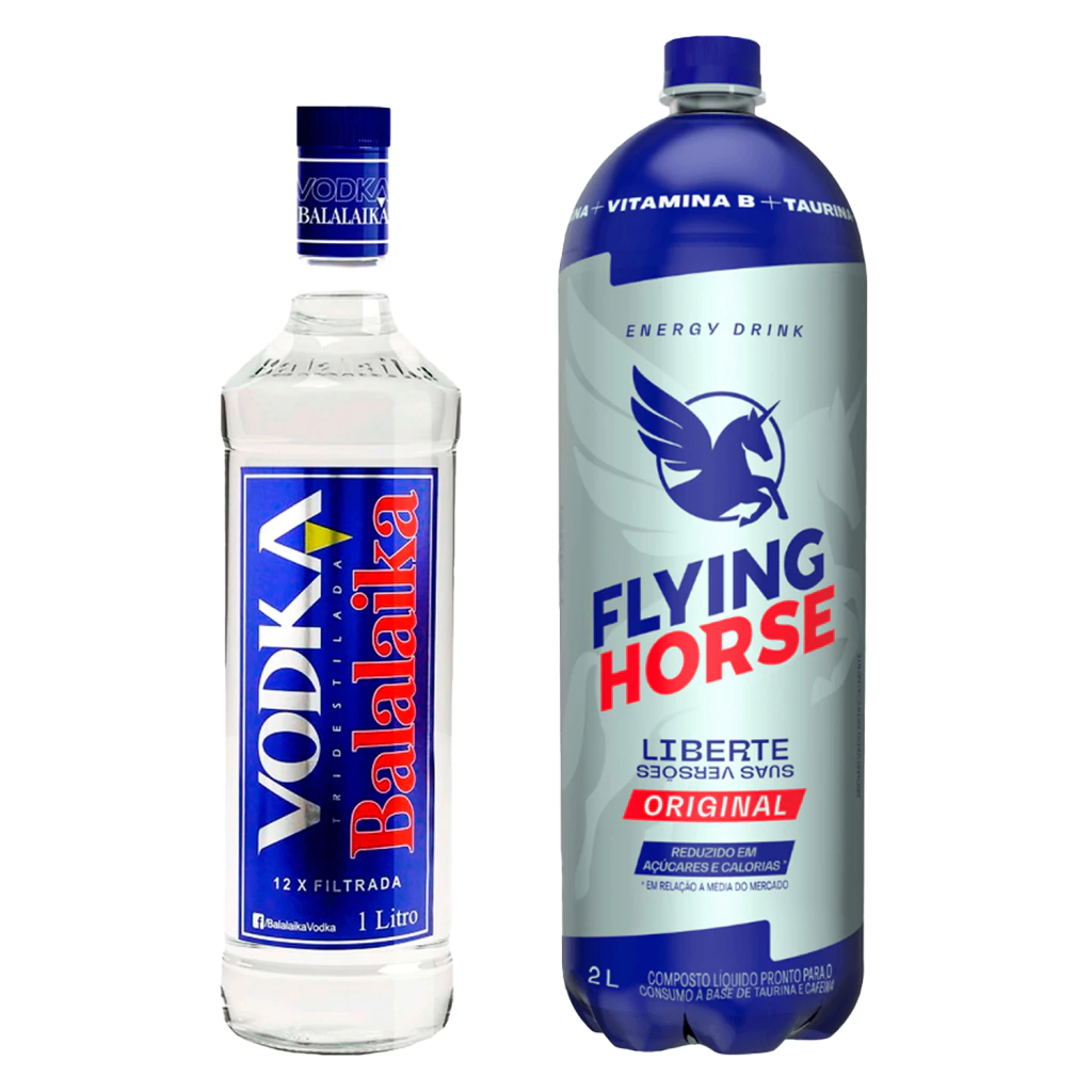 Combo Econômico 1 Vodka Balalaika e 1 Energético 2l